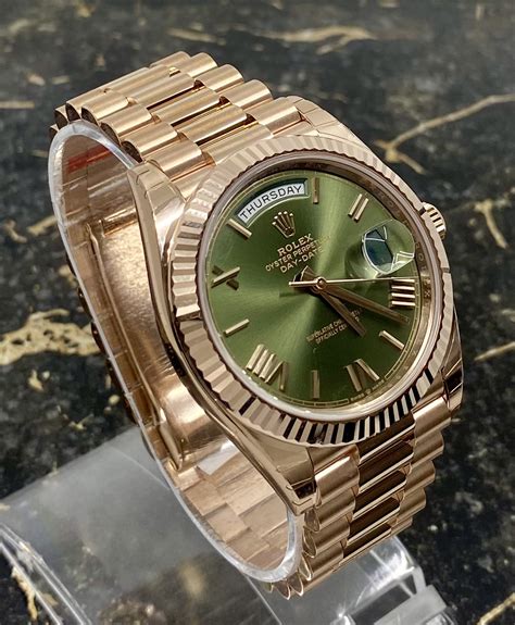 rolex daydate grün|rolex day date green dial.